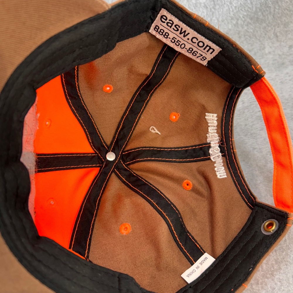 Rooster Rush South Dakota Mens Orange Brown EASW Hunting Hat Pheasant Patch OSFM - Picture 6 of 11
